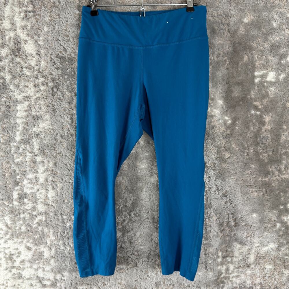 Juicy Couture Size M Sport Athleisure Leggings Ankle Blue Pants Pull On Stretch